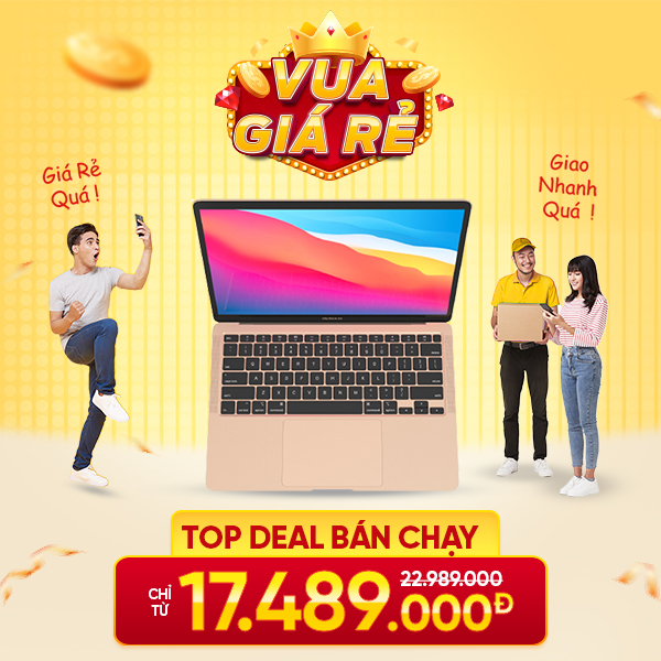 MacBook Air 2020 13 Inch Chip M1 8GB | 256GB SSD Chính Hãng (MGN93, MGN63, MGND3)